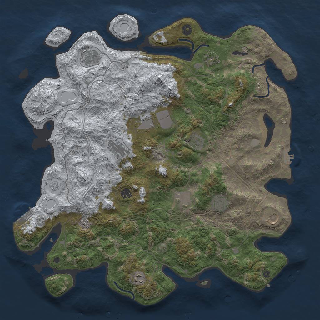 Rust Map: Procedural Map, Size: 4500, Seed: 31616641, 20 Monuments