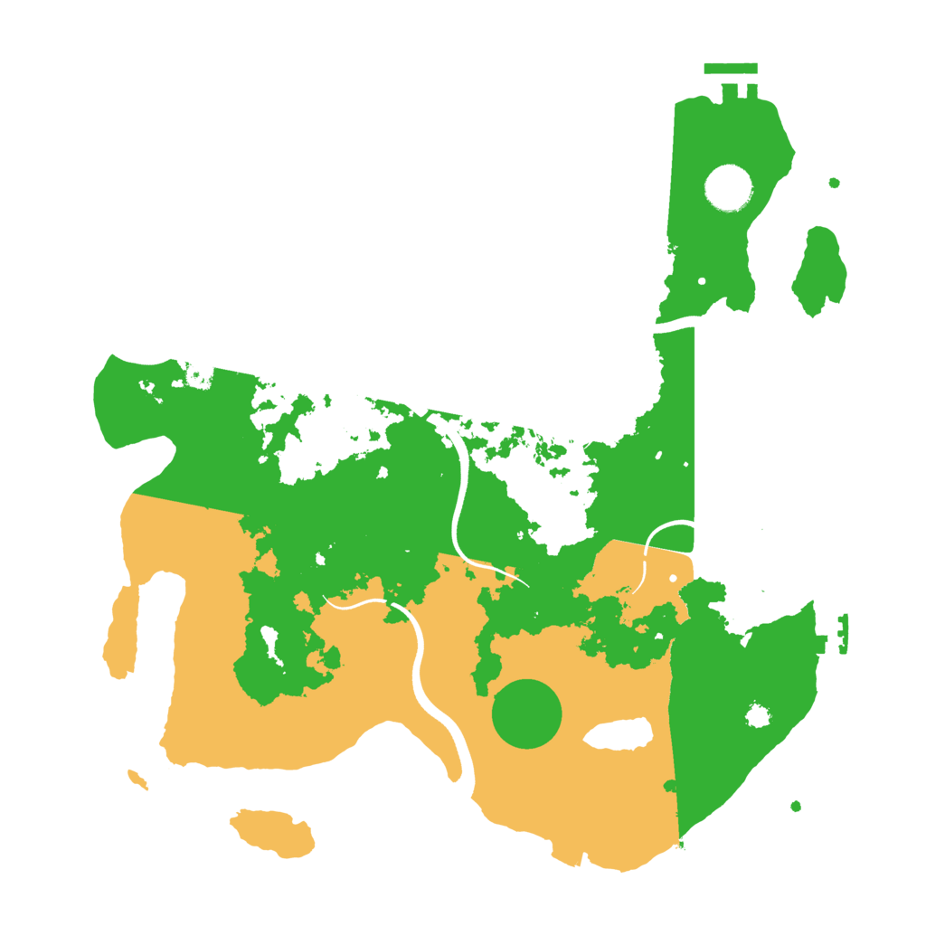 Biome Rust Map: Procedural Map, Size: 3500, Seed: 12468