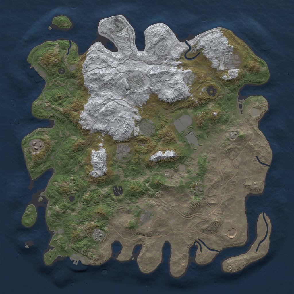Rust Map: Procedural Map, Size: 4250, Seed: 195225, 20 Monuments