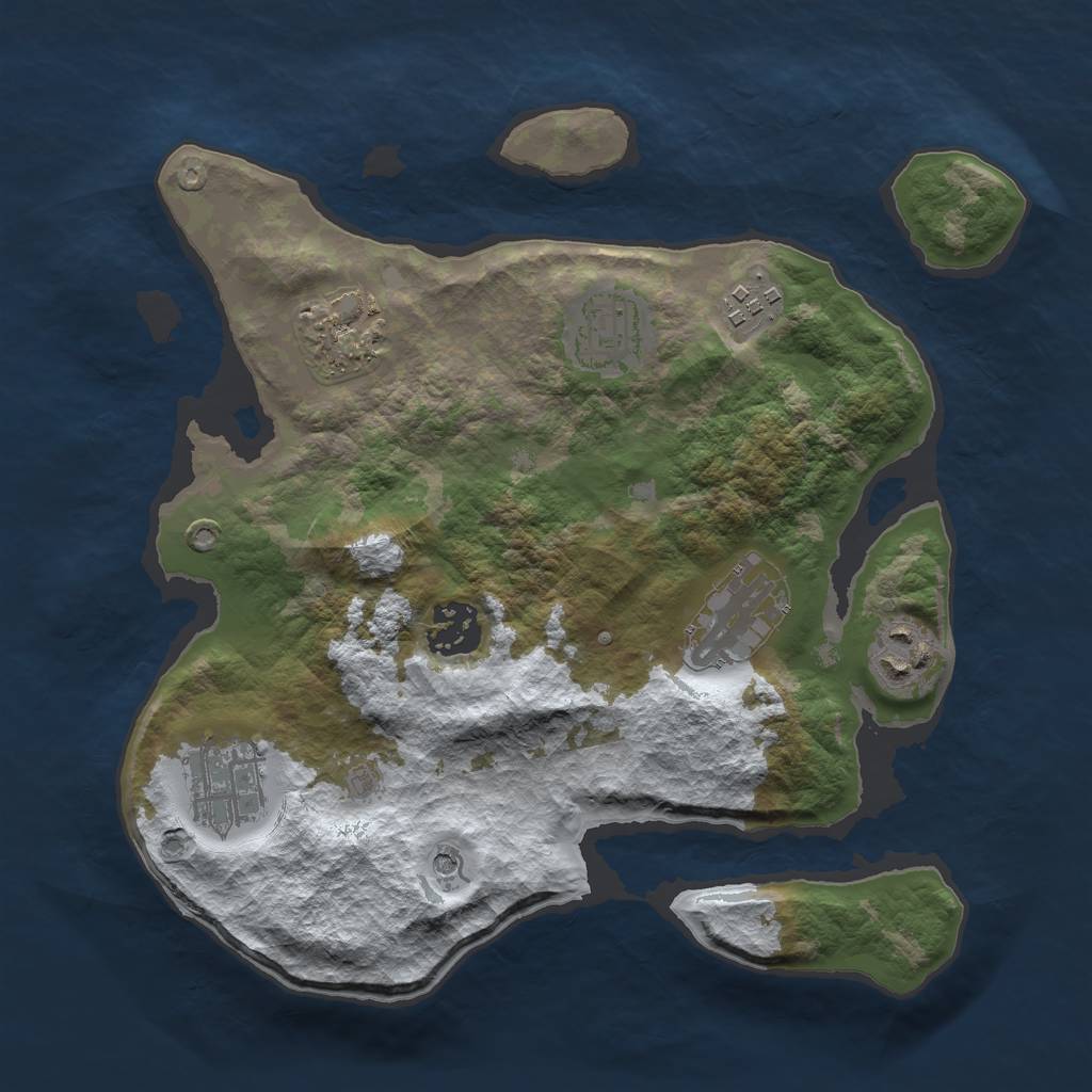 Rust Map: Barren, Size: 2900, Seed: 1656, 10 Monuments
