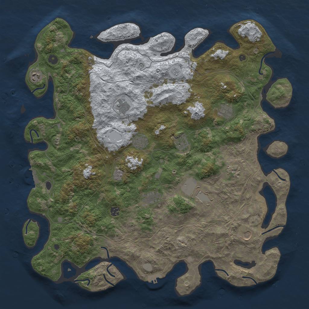 Rust Map: Procedural Map, Size: 4800, Seed: 178800208, 20 Monuments