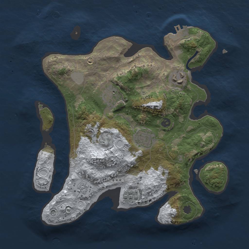Rust Map: Procedural Map, Size: 2700, Seed: 43470084, 11 Monuments