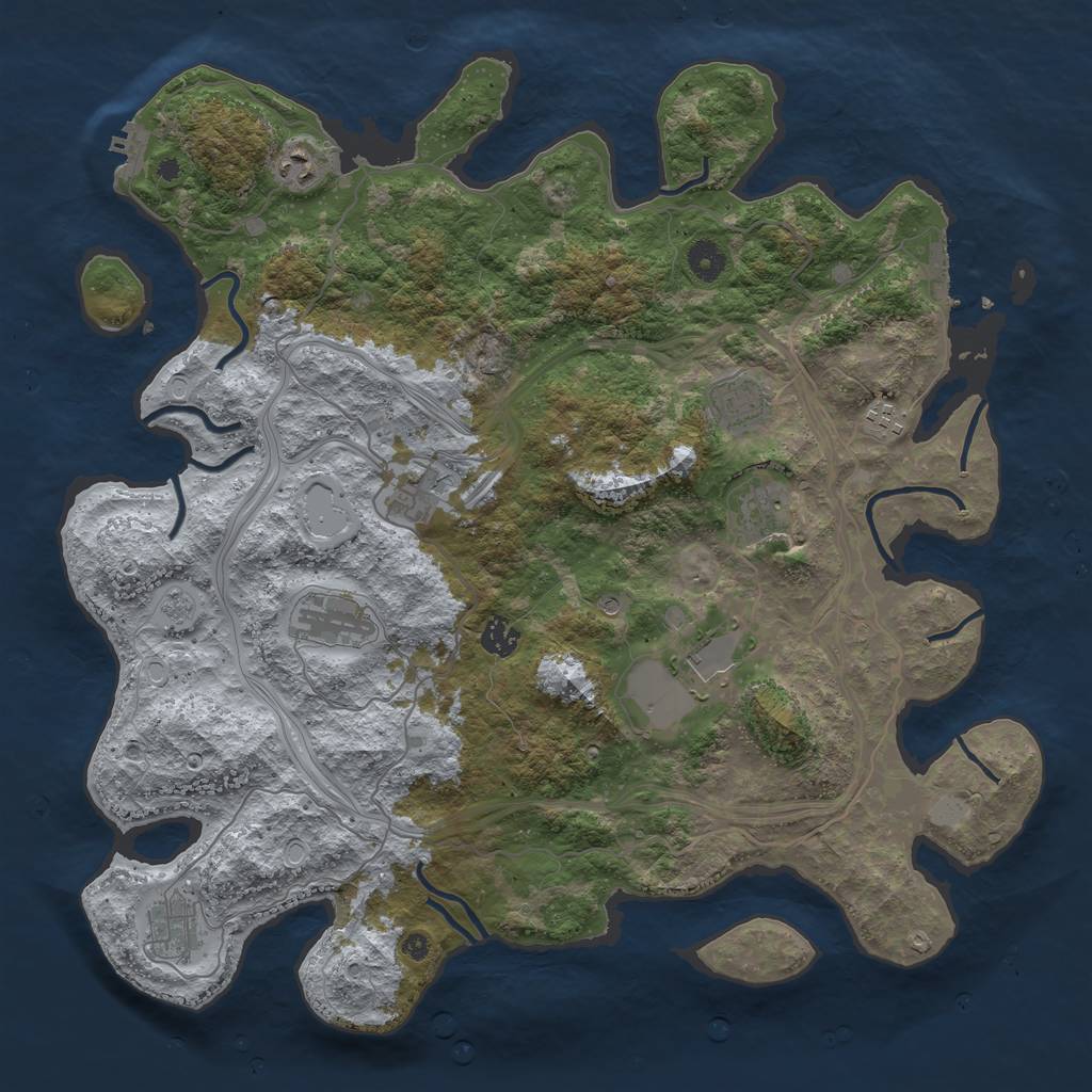 Rust Map: Procedural Map, Size: 4250, Seed: 67795, 18 Monuments