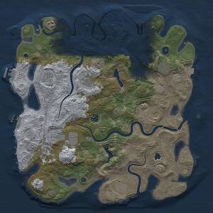 Thumbnail Rust Map: Procedural Map, Size: 4250, Seed: 86929372, 16 Monuments