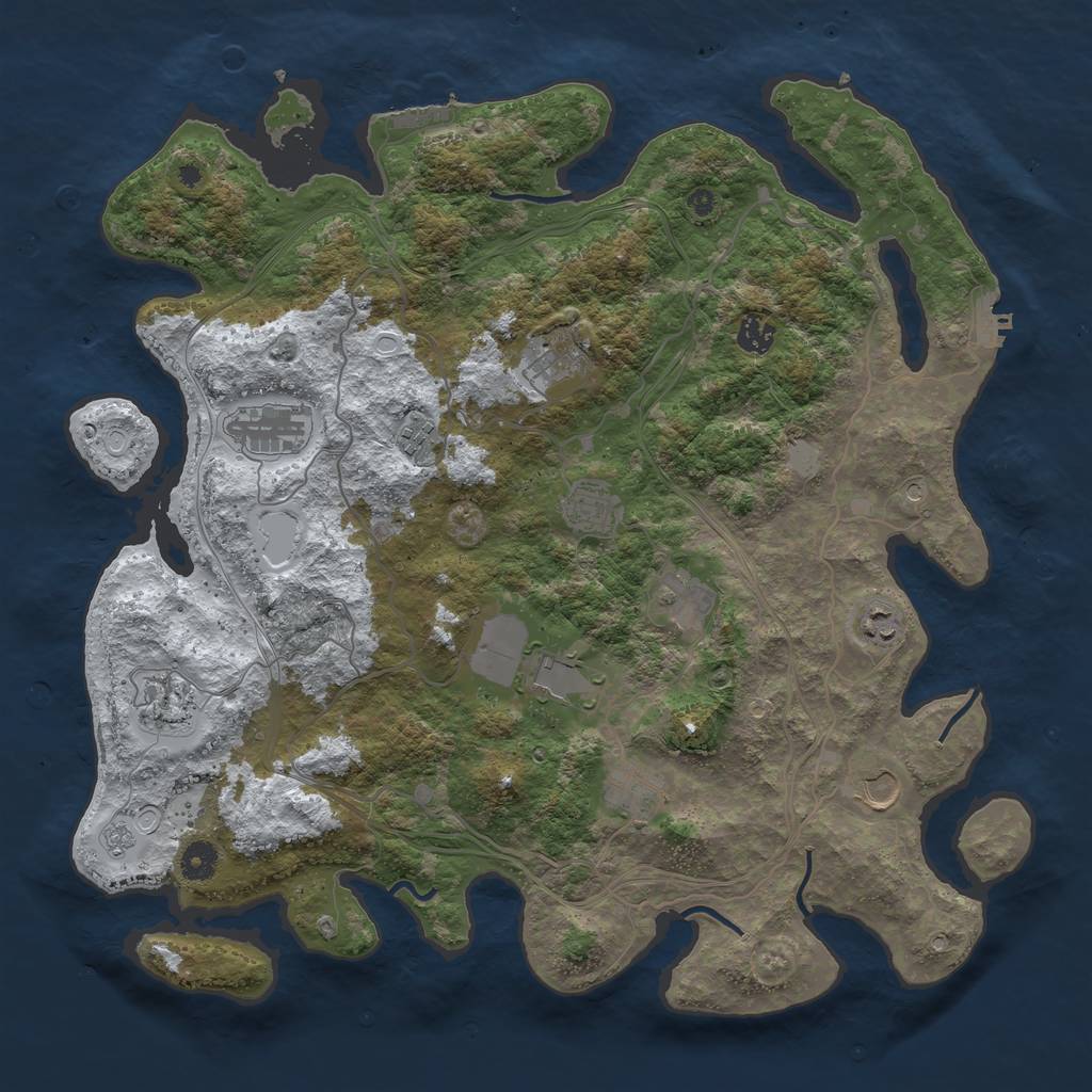 Rust Map: Procedural Map, Size: 4250, Seed: 5011, 20 Monuments