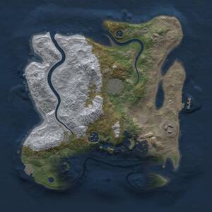 Thumbnail Rust Map: Procedural Map, Size: 3000, Seed: 21883, 10 Monuments