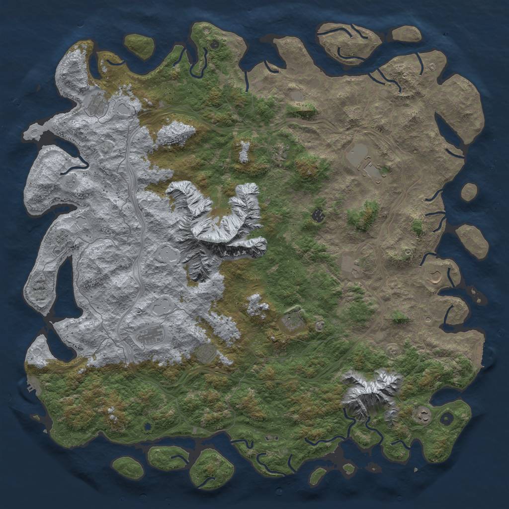 Rust Map: Procedural Map, Size: 6000, Seed: 1181235959, 20 Monuments