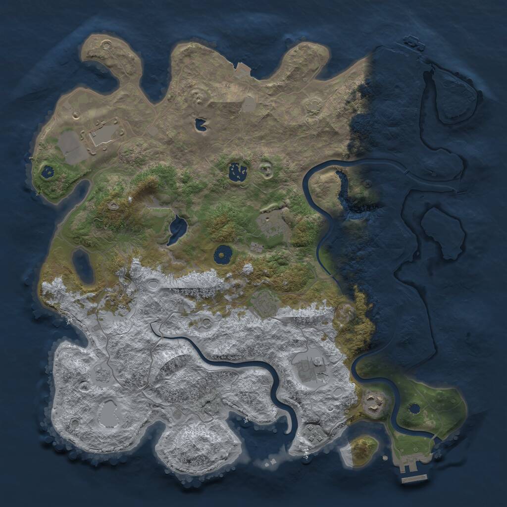 Rust Map: Procedural Map, Size: 4000, Seed: 15326, 14 Monuments