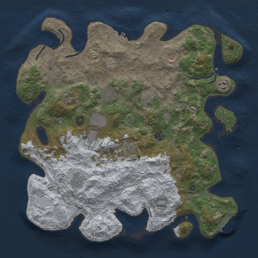 Rust Map: Procedural Map, Size: 4000, Seed: 15326, 19 Monuments