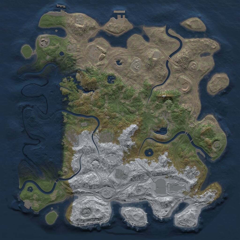 Rust Map: Procedural Map, Size: 4250, Seed: 12775, 16 Monuments