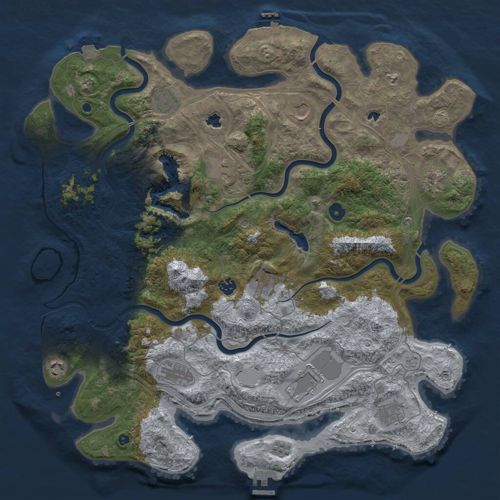 Rust Map: Procedural Map, Size: 4500, Seed: 19762, 17 Monuments