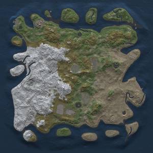 Thumbnail Rust Map: Procedural Map, Size: 4050, Seed: 1231242778, 19 Monuments