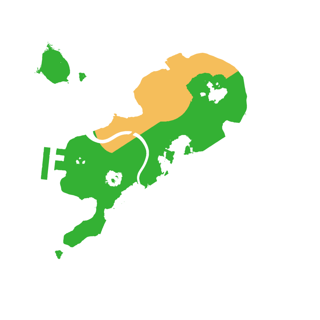 Biome Rust Map: Procedural Map, Size: 2000, Seed: 1234568