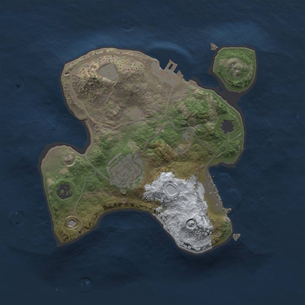 Rust Map: Procedural Map, Size: 2000, Seed: 235214, 8 Monuments