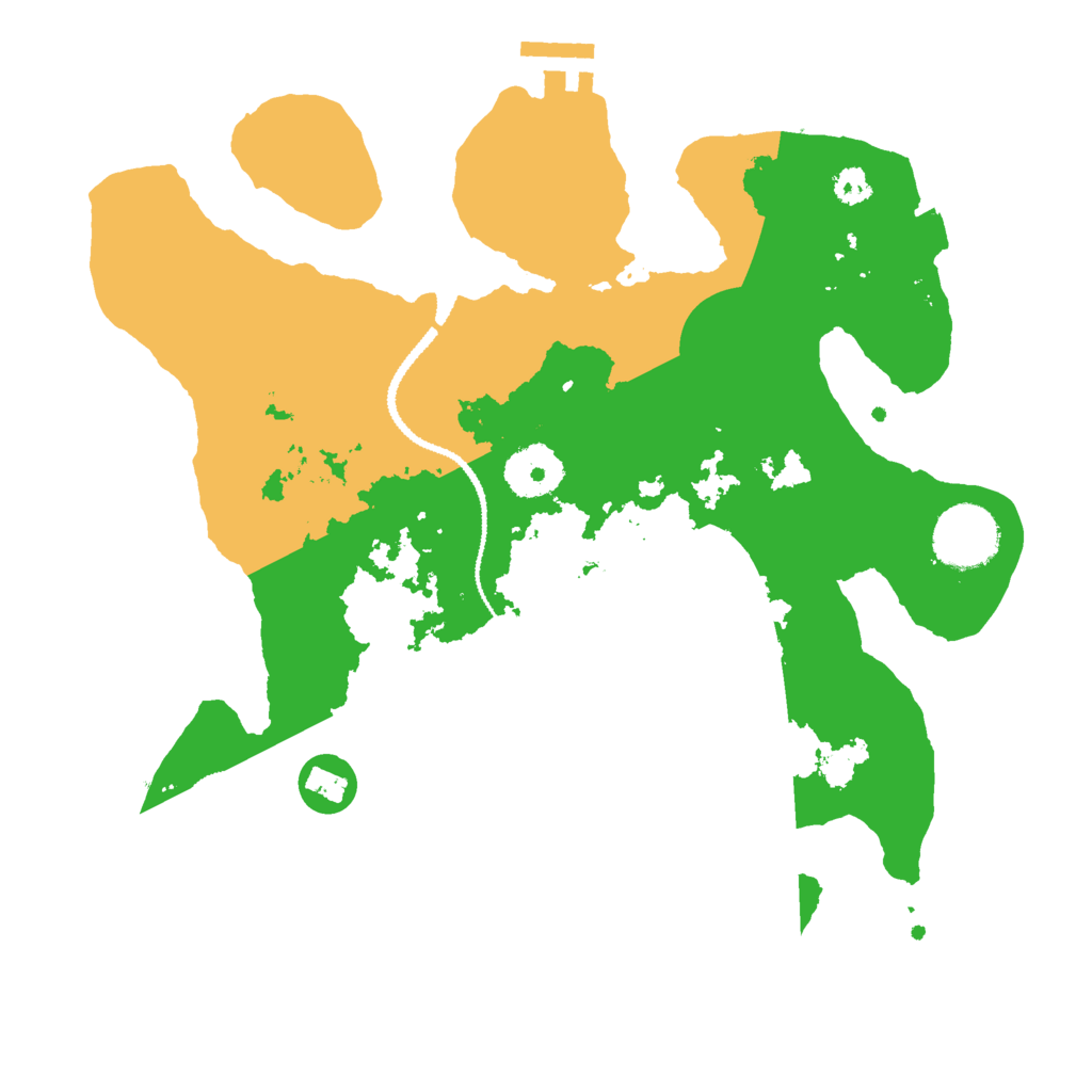 Biome Rust Map: Procedural Map, Size: 3000, Seed: 2025