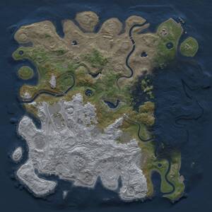 Thumbnail Rust Map: Procedural Map, Size: 4500, Seed: 95120014, 17 Monuments