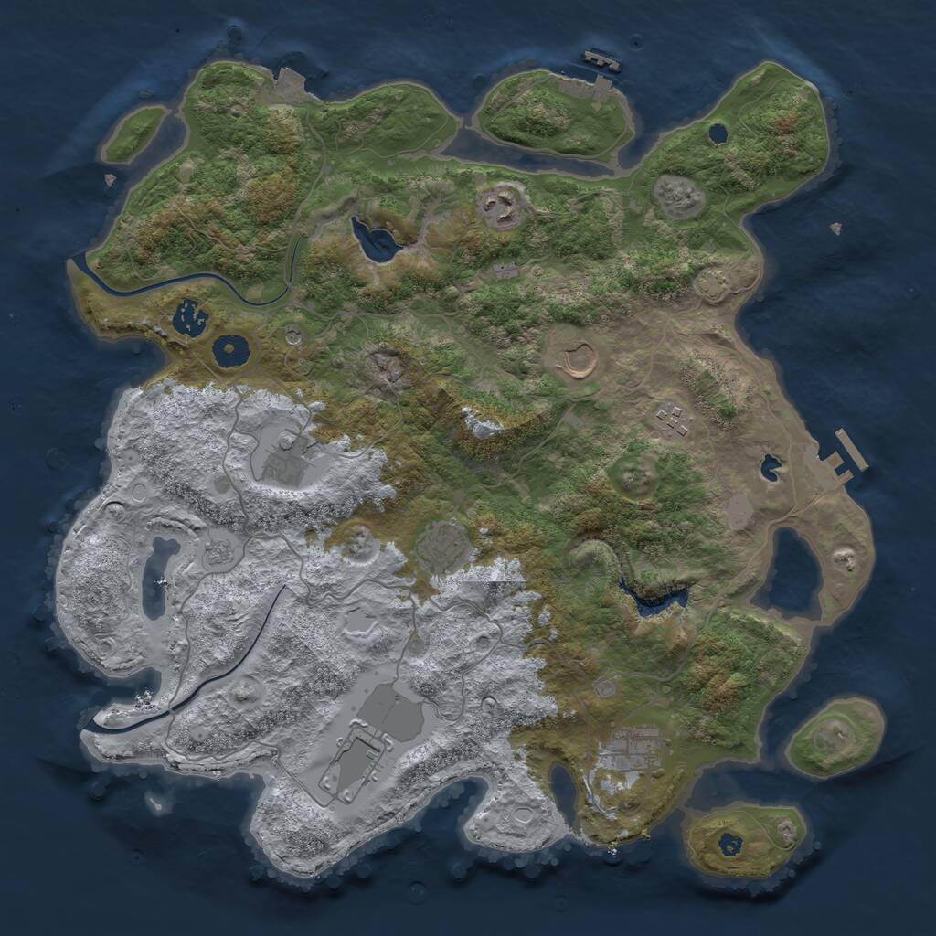 Rust Map: Procedural Map, Size: 4000, Seed: 2022071015, 14 Monuments