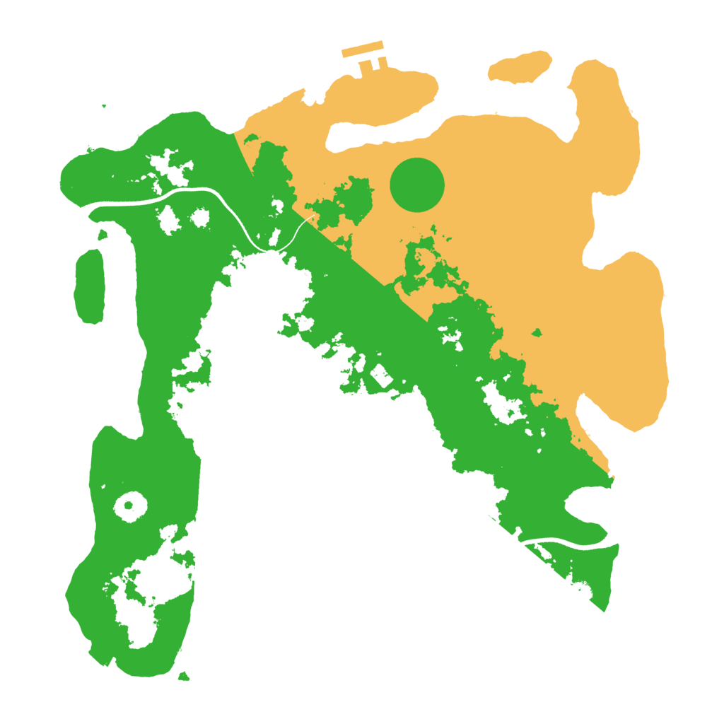 Biome Rust Map: Procedural Map, Size: 3500, Seed: 1304