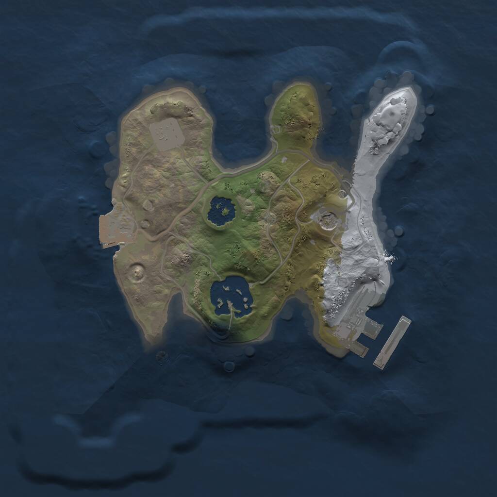 Rust Map: Procedural Map, Size: 1750, Seed: 51245151, 4 Monuments