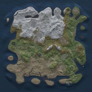 Thumbnail Rust Map: Procedural Map, Size: 3850, Seed: 803129638, 19 Monuments