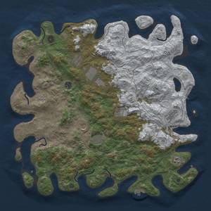 Thumbnail Rust Map: Procedural Map, Size: 4500, Seed: 196, 18 Monuments