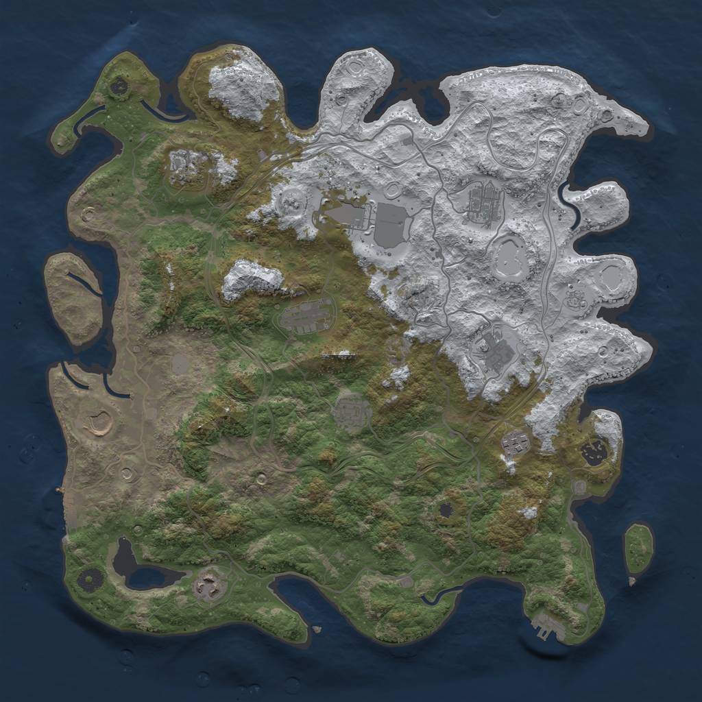 Rust Map: Procedural Map, Size: 4250, Seed: 1469532867, 19 Monuments