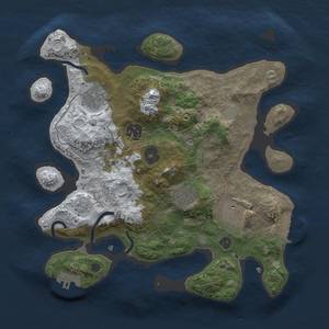 Thumbnail Rust Map: Procedural Map, Size: 3000, Seed: 12345678, 13 Monuments