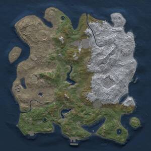 Thumbnail Rust Map: Procedural Map, Size: 4000, Seed: 1580894322, 11 Monuments