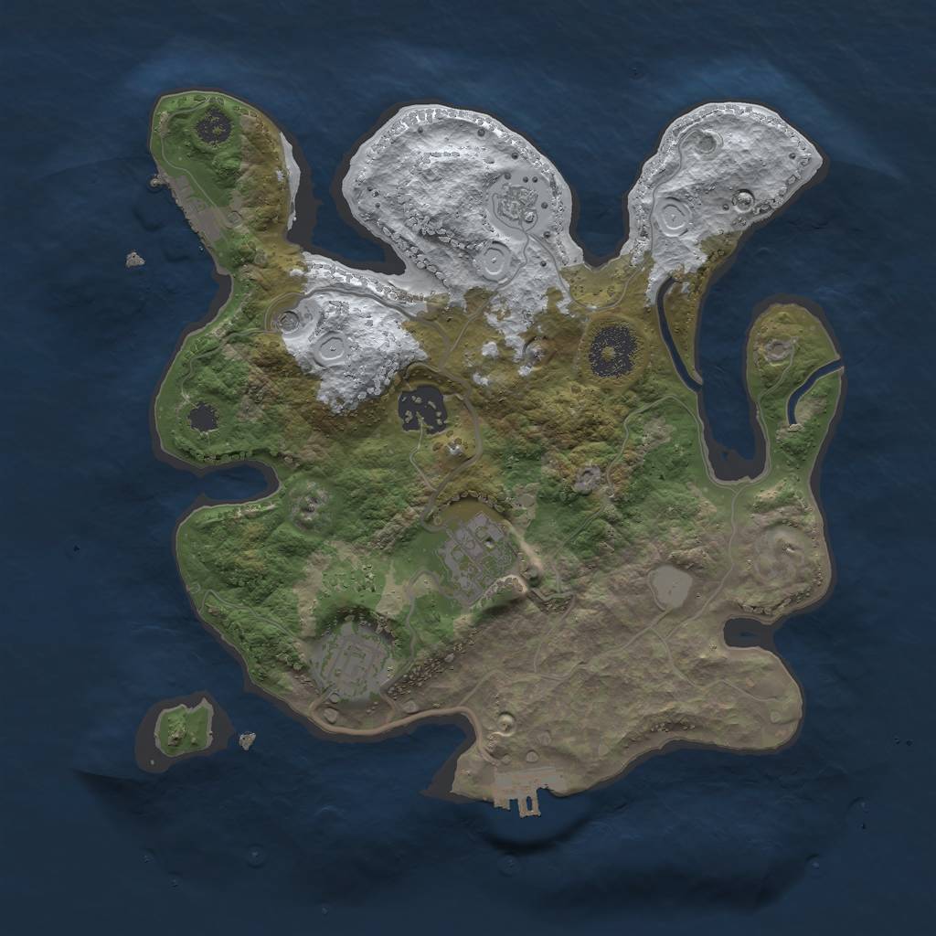 Rust Map: Procedural Map, Size: 2769, Seed: 548587, 12 Monuments