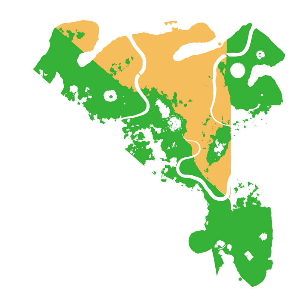 Biome Rust Map: Procedural Map, Size: 3700, Seed: 435536555