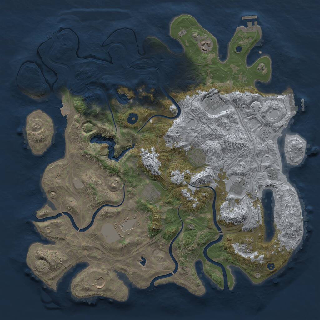 Rust Map: Procedural Map, Size: 4300, Seed: 8934278, 15 Monuments