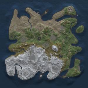 Thumbnail Rust Map: Procedural Map, Size: 3500, Seed: 598269790, 20 Monuments