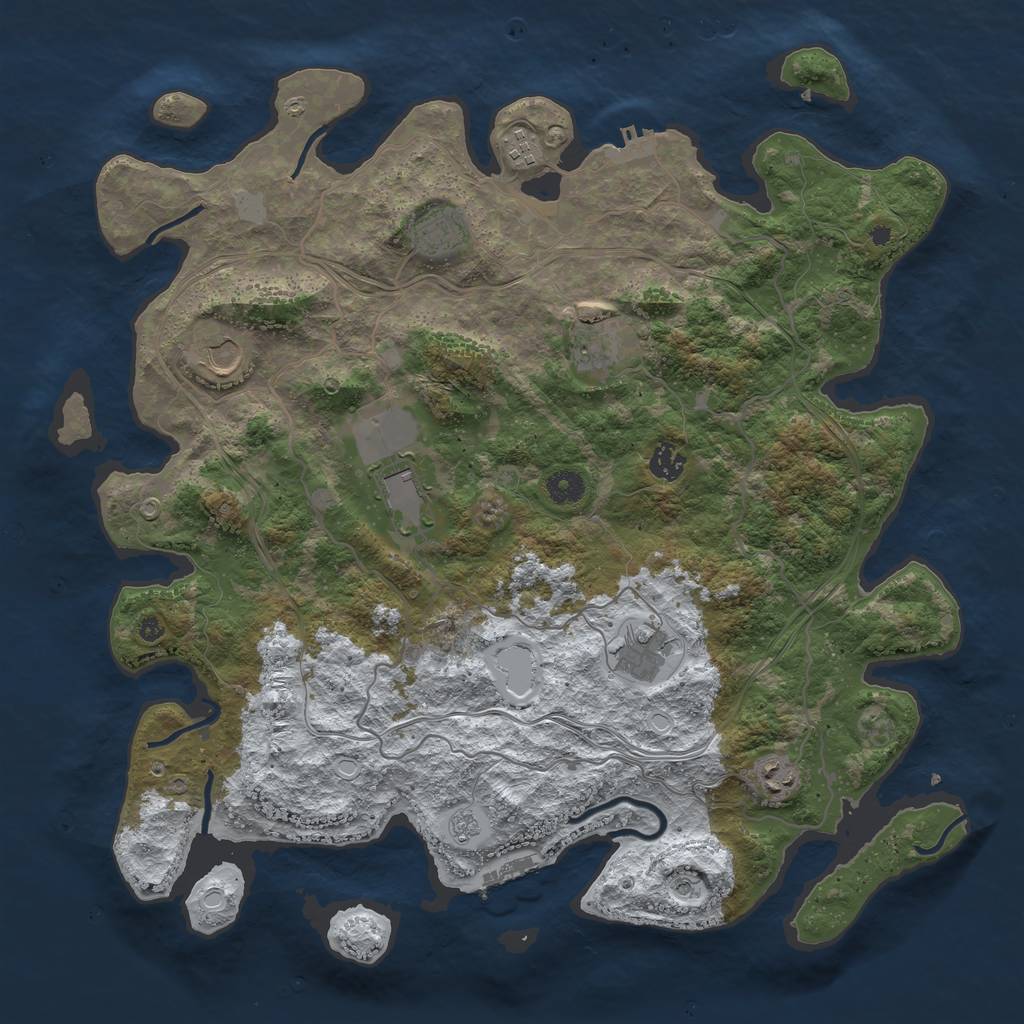 Rust Map: Procedural Map, Size: 4250, Seed: 2022070707, 17 Monuments