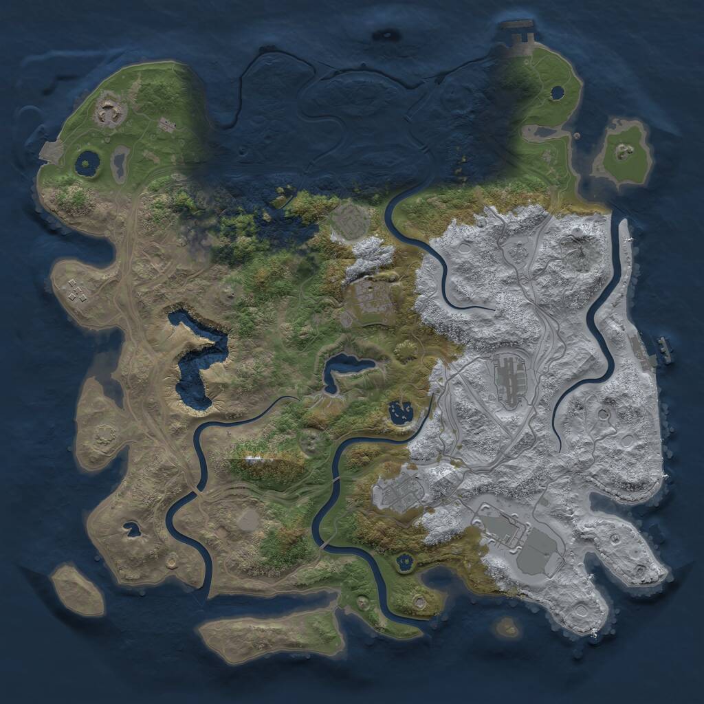 Rust Map: Procedural Map, Size: 4250, Seed: 162458799, 15 Monuments