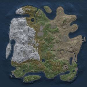 Thumbnail Rust Map: Procedural Map, Size: 3700, Seed: 532822345, 14 Monuments