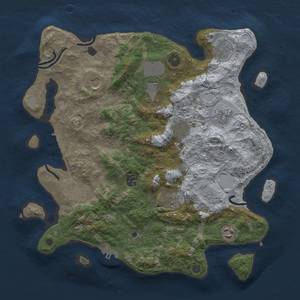 Thumbnail Rust Map: Procedural Map, Size: 3750, Seed: 93, 18 Monuments