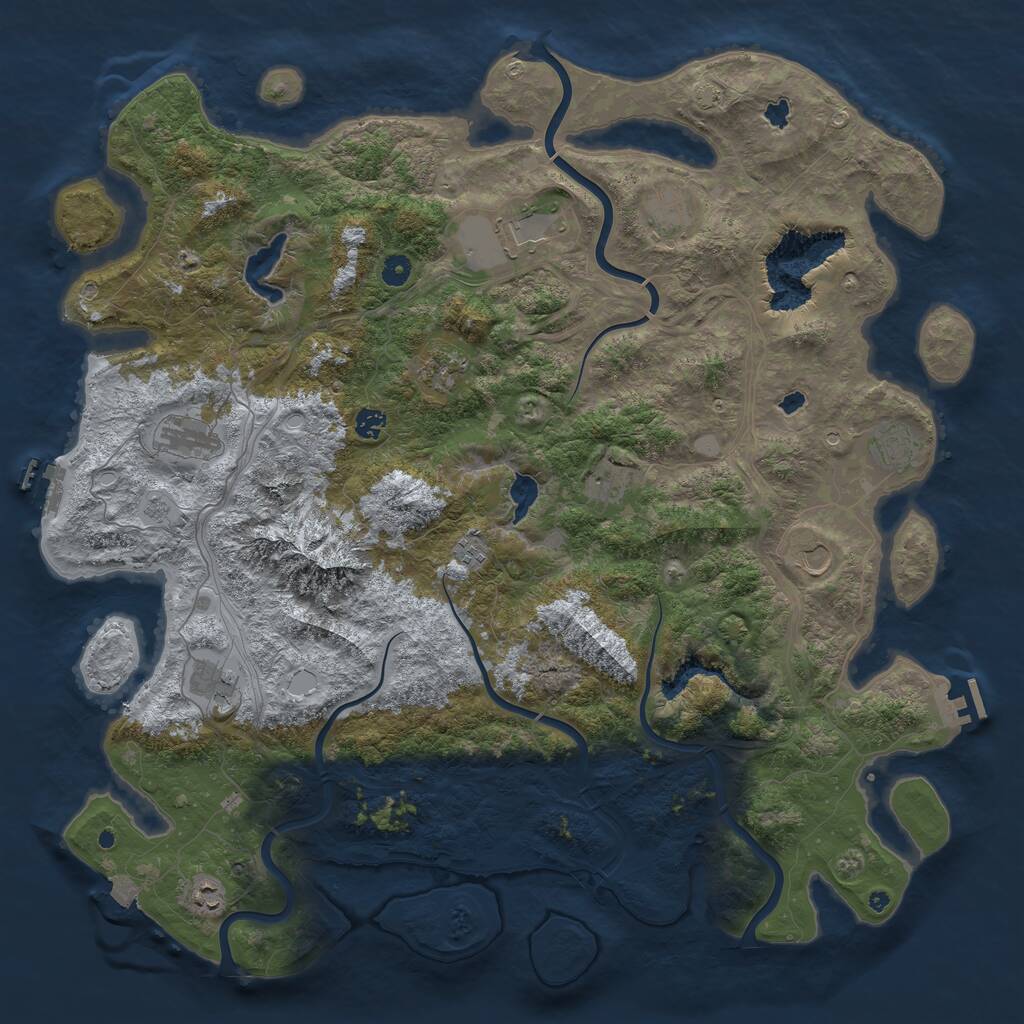 Rust Map: Procedural Map, Size: 5000, Seed: 79005126, 17 Monuments
