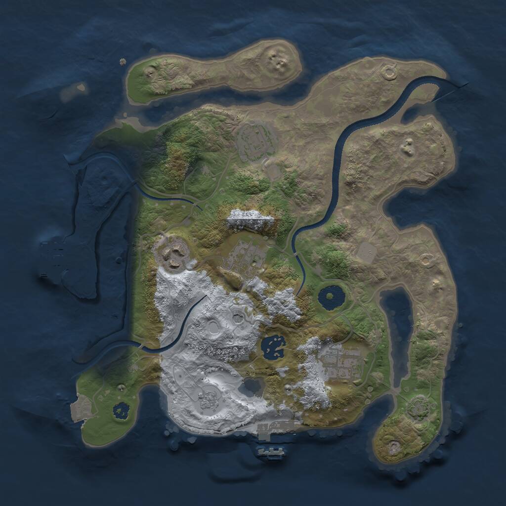 Rust Map: Procedural Map, Size: 3000, Seed: 1562208282, 11 Monuments