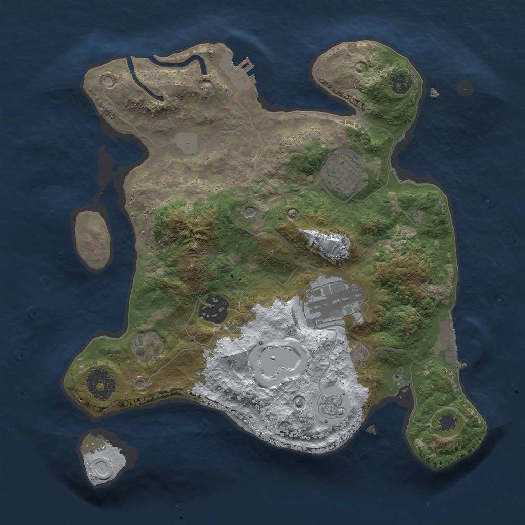 Rust Map: Procedural Map, Size: 2700, Seed: 730582632, 12 Monuments