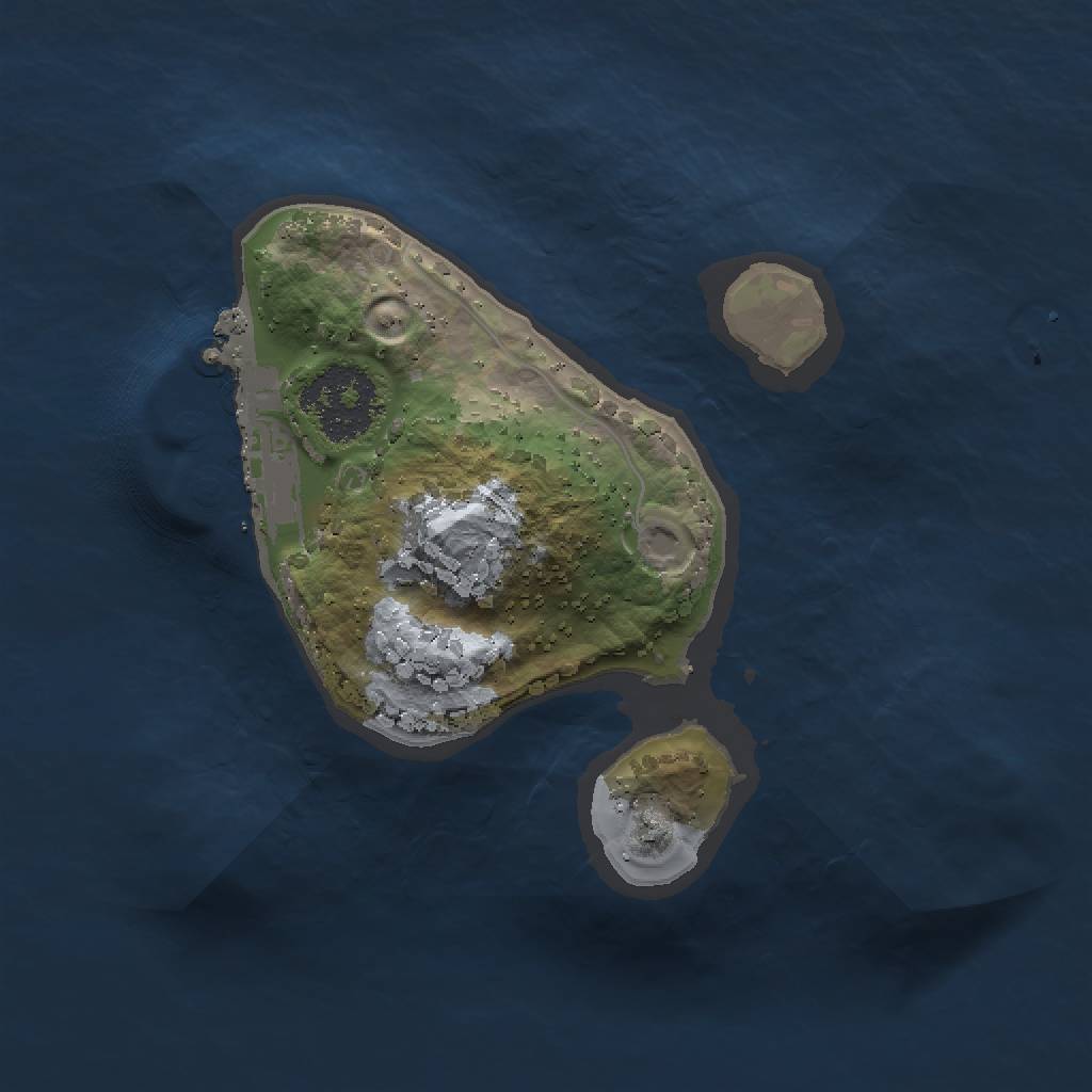 Rust Map: Procedural Map, Size: 1500, Seed: 12775, 5 Monuments