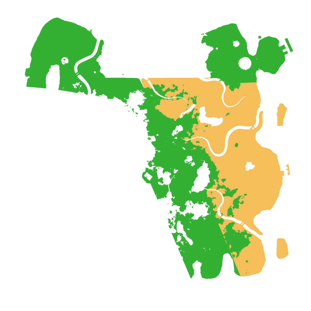 Biome Rust Map: Procedural Map, Size: 4350, Seed: 32