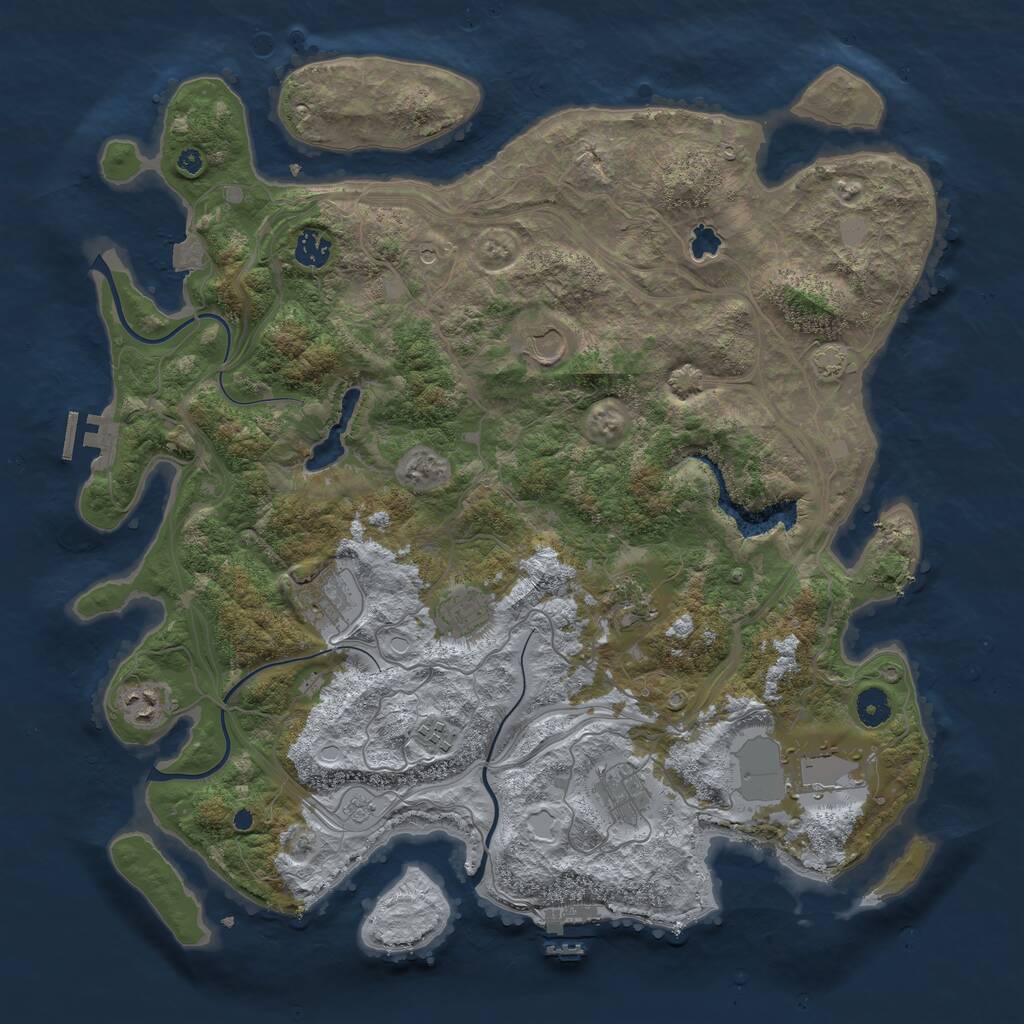 Rust Map: Procedural Map, Size: 4250, Seed: 1723072922, 15 Monuments