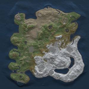 Thumbnail Rust Map: Procedural Map, Size: 3500, Seed: 1770808606, 18 Monuments