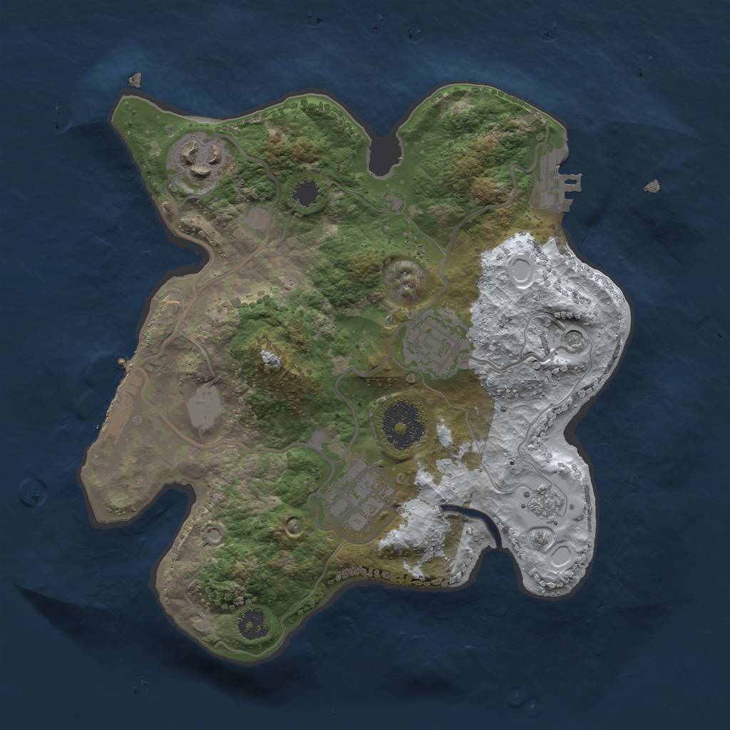 Rust Map: Procedural Map, Size: 2500, Seed: 1568394895, 12 Monuments
