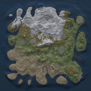 Thumbnail Rust Map: Procedural Map, Size: 3850, Seed: 189114520, 19 Monuments