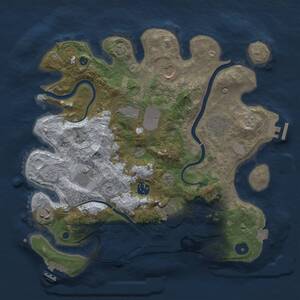 Thumbnail Rust Map: Procedural Map, Size: 3500, Seed: 30907, 14 Monuments