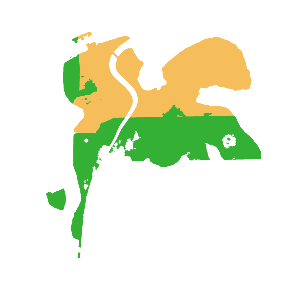 Biome Rust Map: Procedural Map, Size: 2200, Seed: 410292525