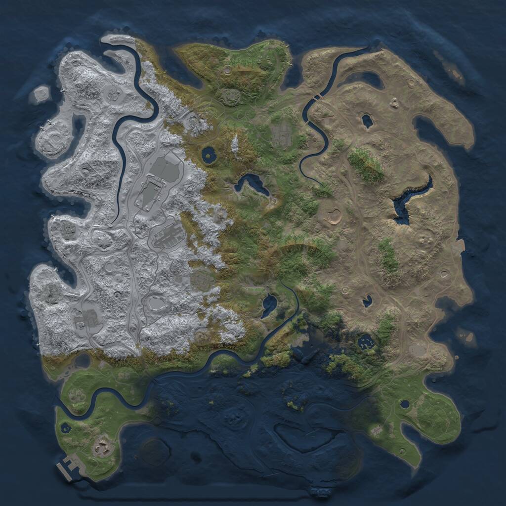 Rust Map: Procedural Map, Size: 4800, Seed: 635963699, 17 Monuments