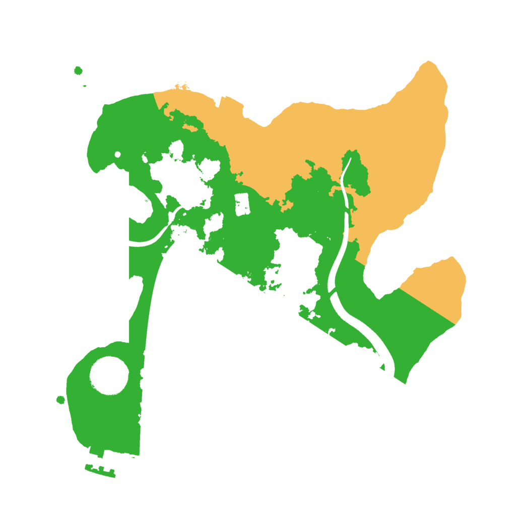 Biome Rust Map: Procedural Map, Size: 2500, Seed: 89123