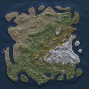 Thumbnail Rust Map: Procedural Map, Size: 4500, Seed: 1042143848, 17 Monuments